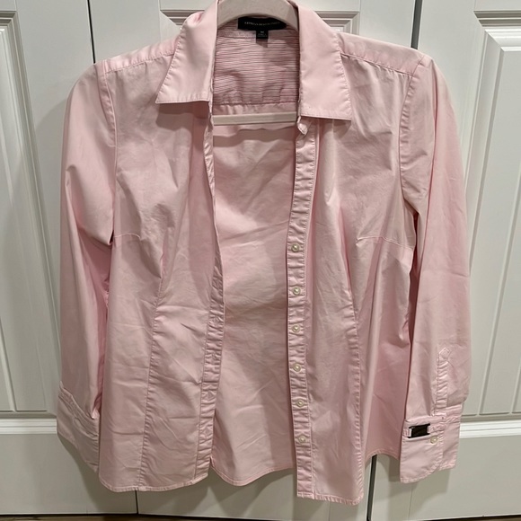 Express Light Pink Button Down Blouse - Picture 1 of 4